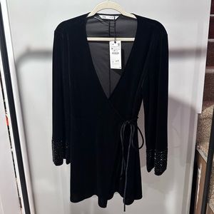 Zara: Black Velvet Dress